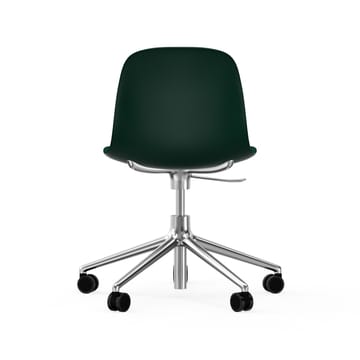 Form chair drehbar, 5W Bürostuhl - Grün, Aluminium, Rollen - Normann Copenhagen