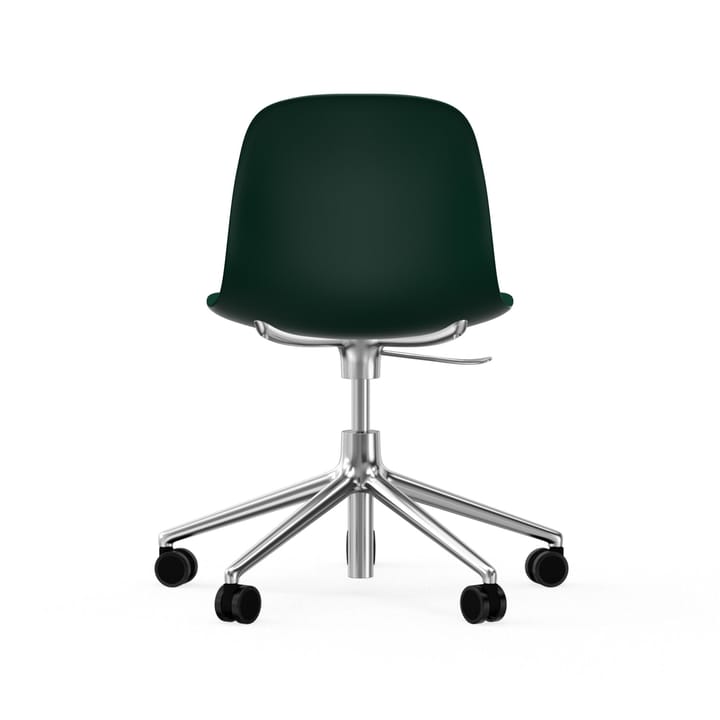 Form chair drehbar, 5W Bürostuhl, Grün, Aluminium, Rollen Normann Copenhagen