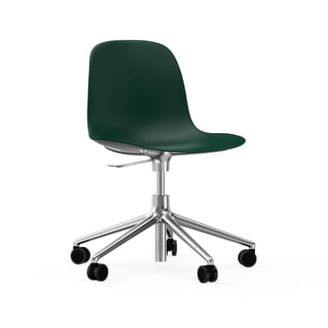 Form chair drehbar, 5W Bürostuhl - Grün, Aluminium, Rollen - Normann Copenhagen