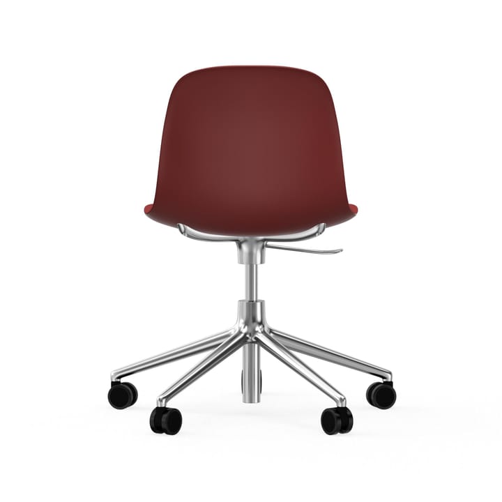 Form chair drehbar, 5W Bürostuhl, Rot, Aluminium, Rollen Normann Copenhagen