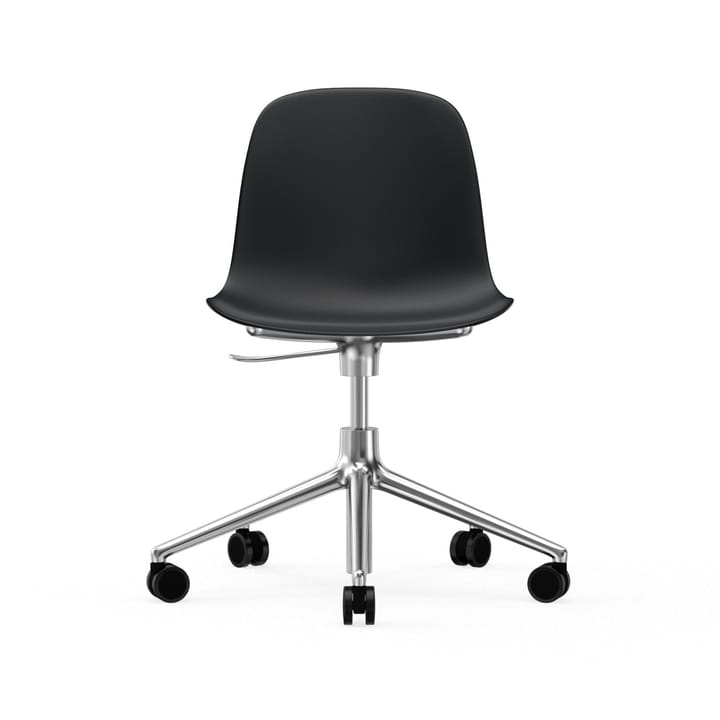 Form chair drehbar, 5W Bürostuhl - Schwarz, Aluminium, Rollen - Normann Copenhagen