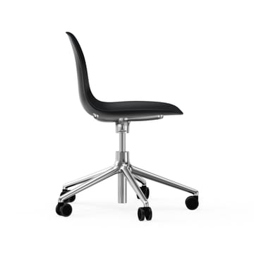 Form chair drehbar, 5W Bürostuhl - Schwarz, Aluminium, Rollen - Normann Copenhagen