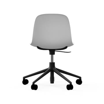 Form chair drehbar, 5W Bürostuhl - Weiß, Schwarzes Aluminium, Rollen - Normann Copenhagen