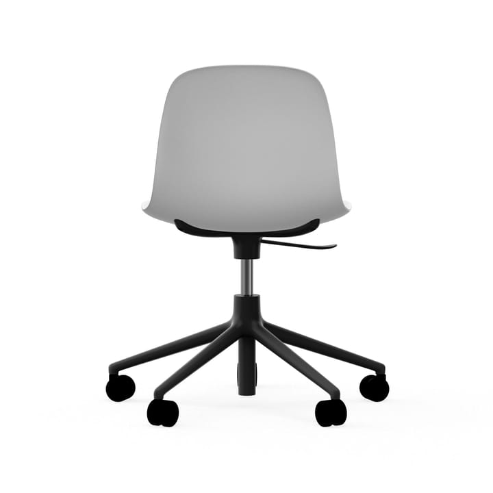 Form chair drehbar, 5W Bürostuhl, Weiß, Schwarzes Aluminium, Rollen Normann Copenhagen