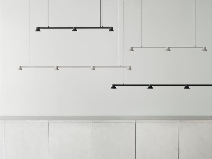 Hat Pendelleuchte linear klein, Black Normann Copenhagen