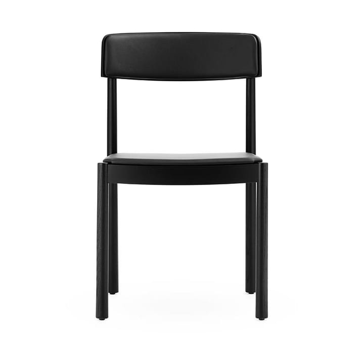 Timb Stuhl mit Sitzkissen, Black/ Ultra Leather - Black Normann Copenhagen