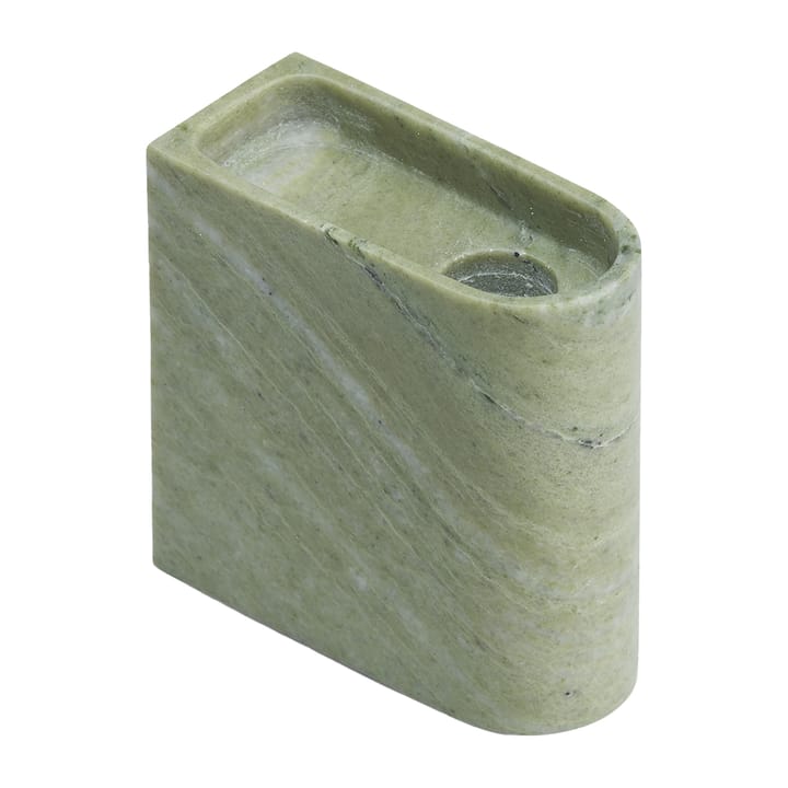 Monolith Kerzenhalter low, Mixed green marble Northern