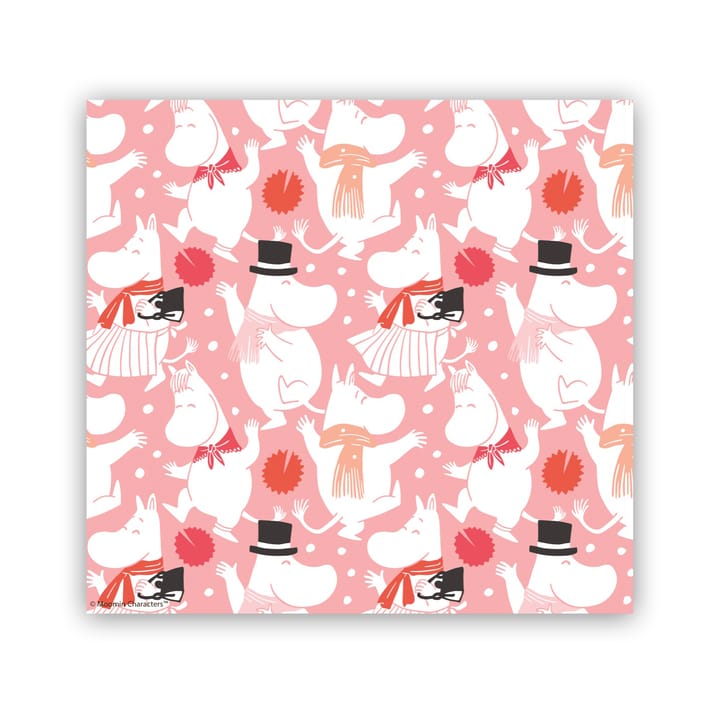 Moomin celebration Serviette 33x33 cm 12er Pack - Weiß-Rosa - Opto Design