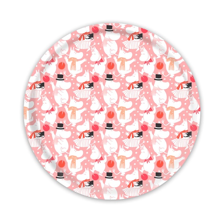 Moomin celebration Tablett Ø31 cm - Weiß-Rosa - Opto Design