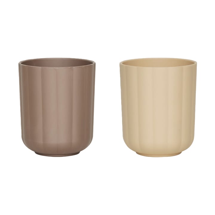 Pullo Becher 2er-Pack, Taupe-Vanilla OYOY