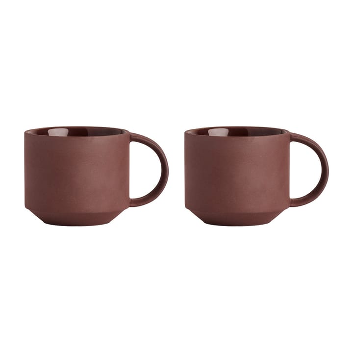 Yuka Tasse 2er Pack - Dark (braun) - OYOY