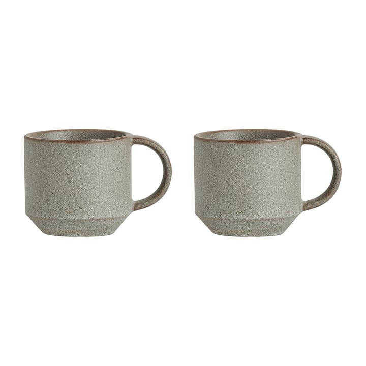 Yuka Tasse 2er Pack, Stone (grau) OYOY