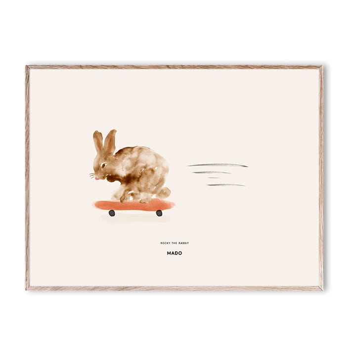 Rocky the Rabbit Poster, 30 x 40cm Paper Collective