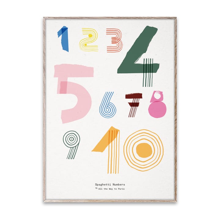 Spaghetti Numbers Poster, 50 x 70cm Paper Collective