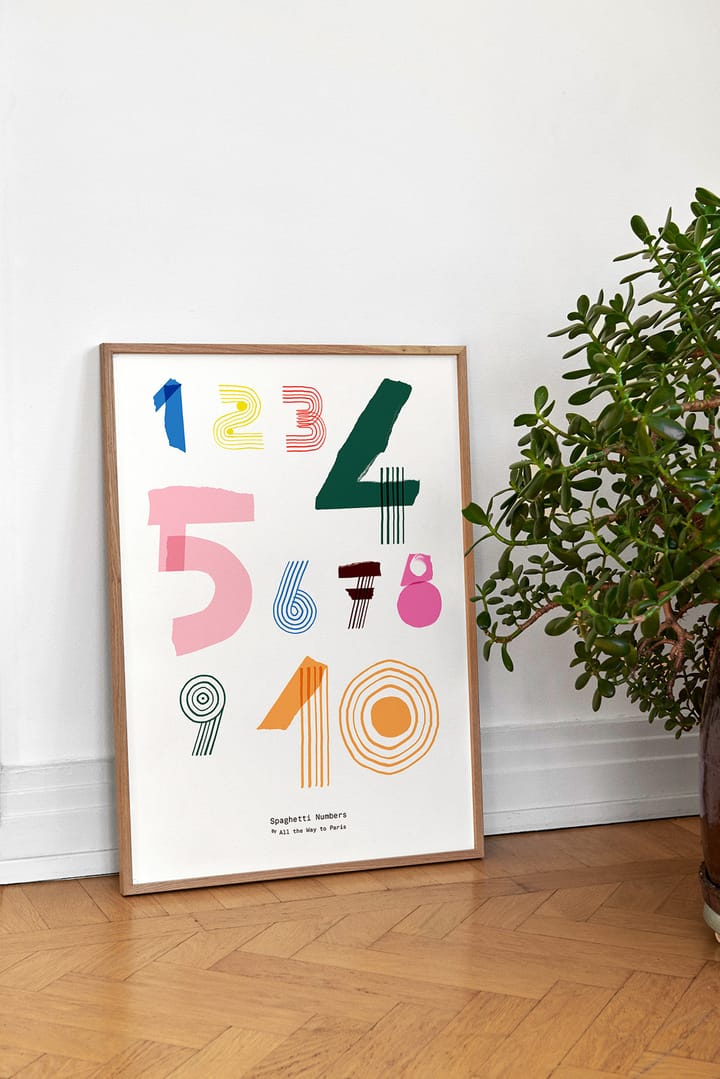 Spaghetti Numbers Poster, 50 x 70cm Paper Collective