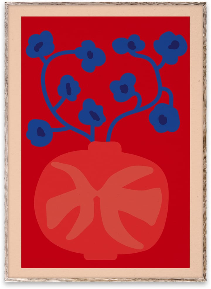 The Red Vase Poster, 50x70 cm Paper Collective