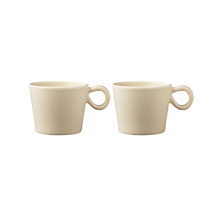 Daria Tasse mit Henkel 2er Pack - Sand - PotteryJo