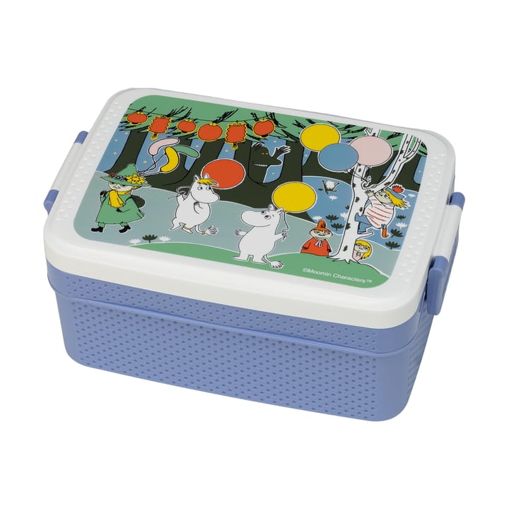 Mumin Festlichkeiten Lunchbox 8x18,5 cm - Blau-weiß - Rätt Start