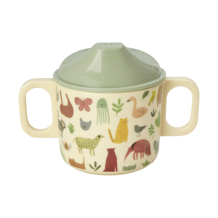 Rice Kinderbecher mit zwei Griffen 20cl, Sweet Jungle Print-Cream RICE