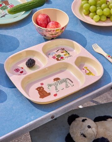 Rice Kindergeschirr 4 Teile - Wildlife pink - RICE