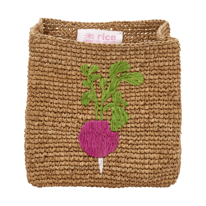 Rice Raffia Aufbewahrungskorb 2 Teile, Radish Embroidery-Tea RICE