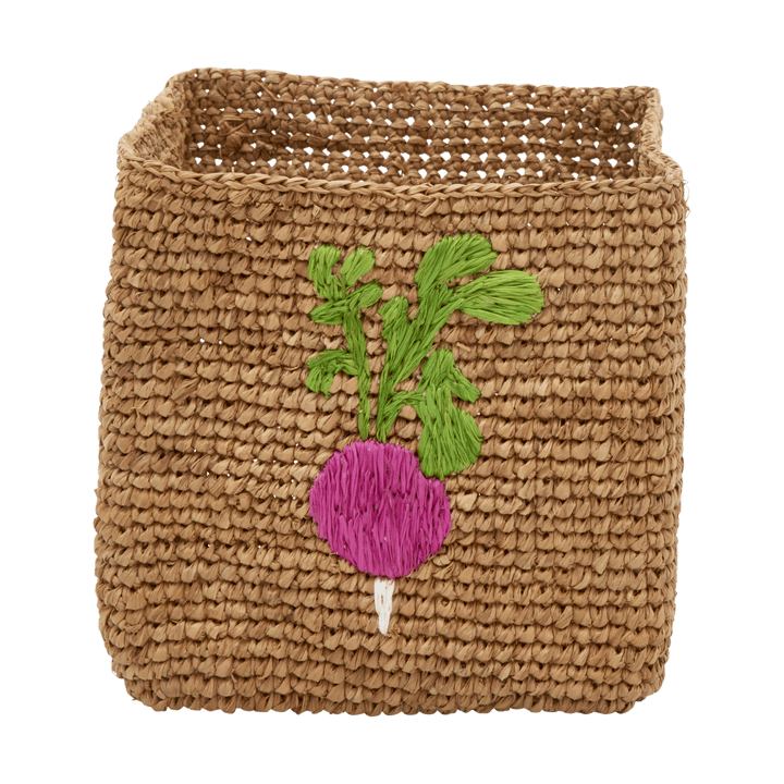 Rice Raffia Aufbewahrungskorb 2 Teile, Radish Embroidery-Tea RICE