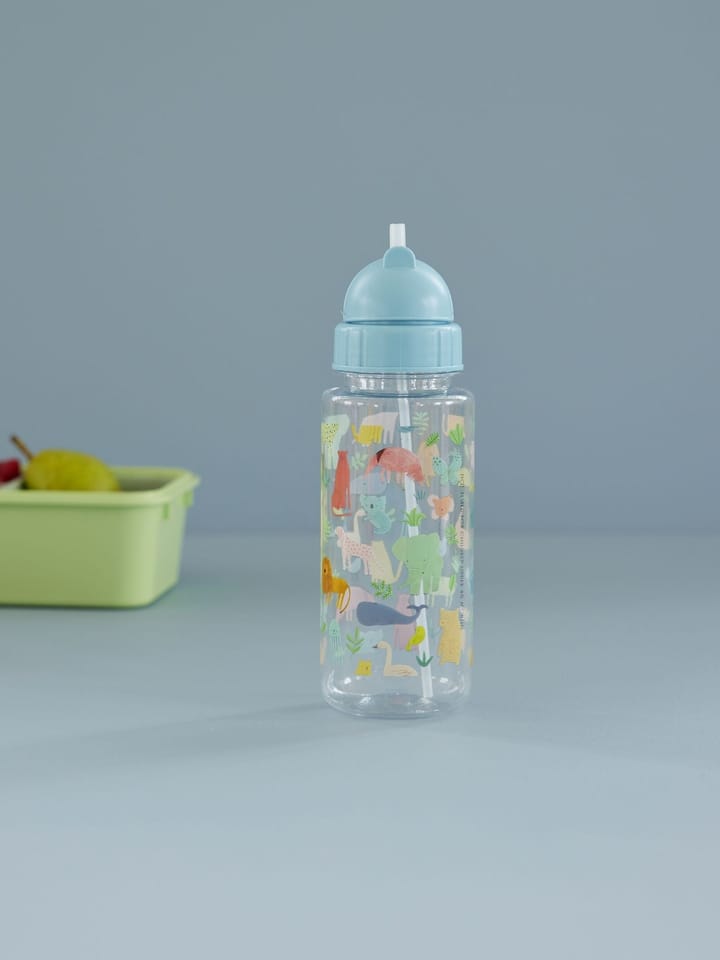 Rice Wasserflasche für Kinder 45 cl, Sweet Jungle Print-Soft blue RICE