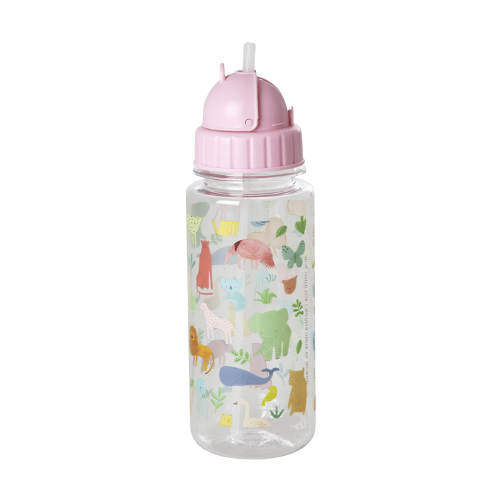 Rice Wasserflasche für Kinder 45 cl, Sweet Jungle Print-Soft Pink RICE