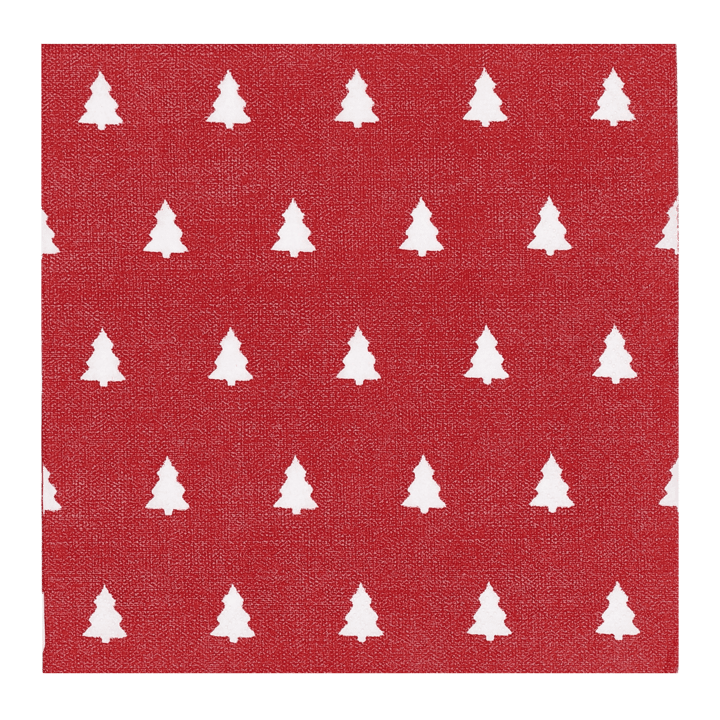 Linen Trees Serviette 33 x 33 cm 20er-Pack - Red - Scandi Essentials