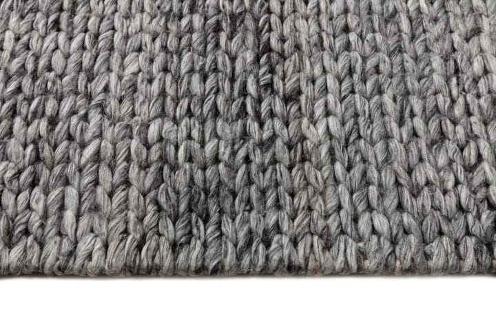 Braided Wollteppich dunkelgrau, 170x240 cm Scandi Living