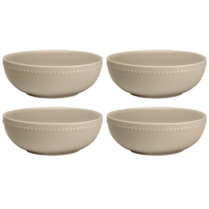 Dots Frühstücksschale 60cl 4er Pack - Beige - Scandi Living