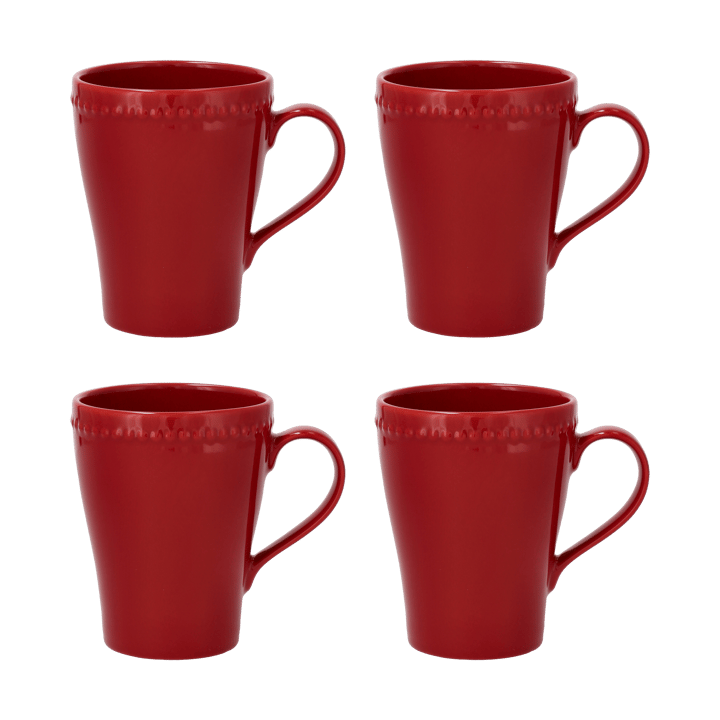 Dots Tasse 35cl 4er Pack, Rot Scandi Living