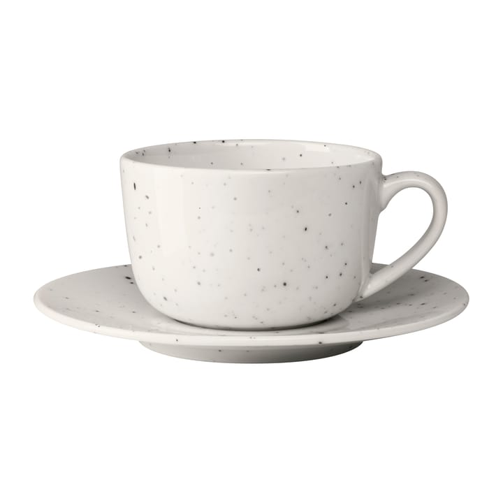 Freckle Tasse mit Untertasse 26cl - Weiß - Scandi Living