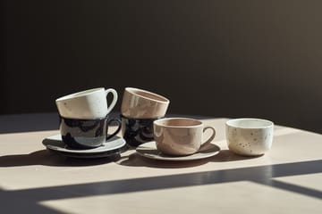 Freckle Tasse mit Untertasse 26cl - Weiß - Scandi Living