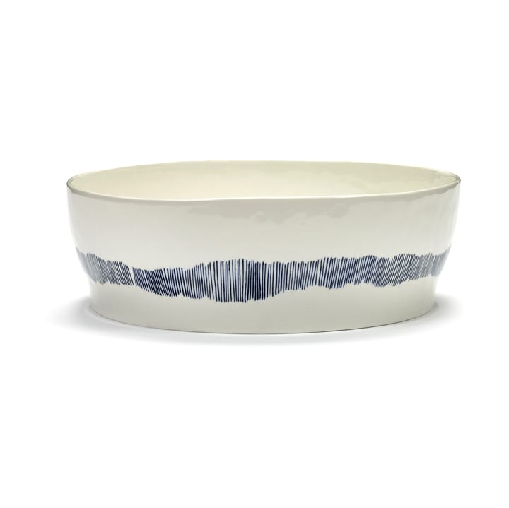 Ottolenghi Feast Salatschale Ø27,5 cm, White stripes-blue Serax