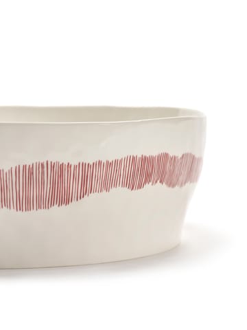 Ottolenghi Feast Salatschale Ø27,5 cm - White stripes-red - Serax