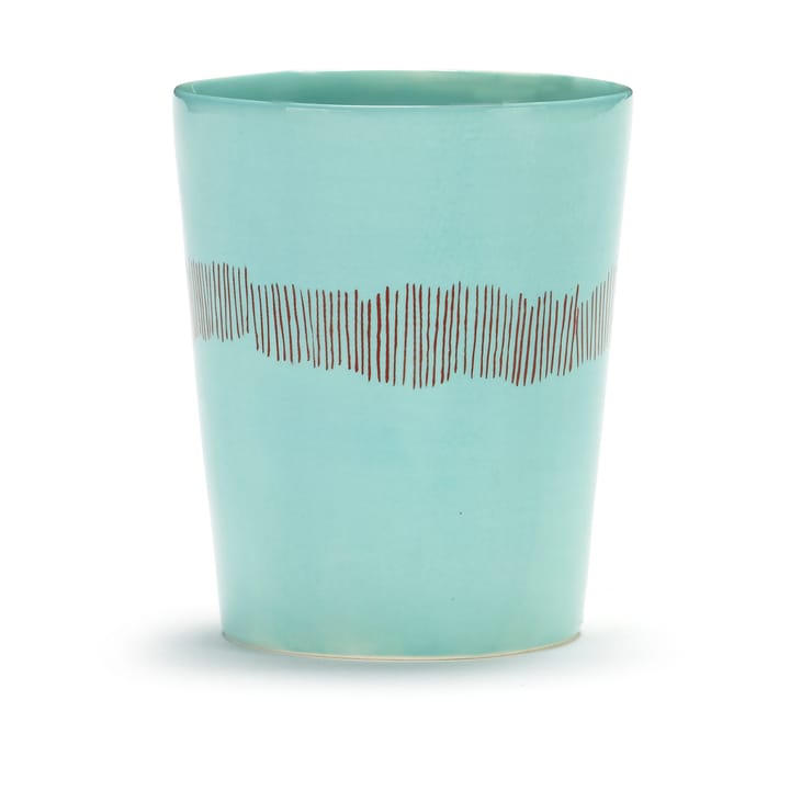 Ottolenghi Feast Teetasse 33 cl 4er Pack, Azure stripes-red Serax