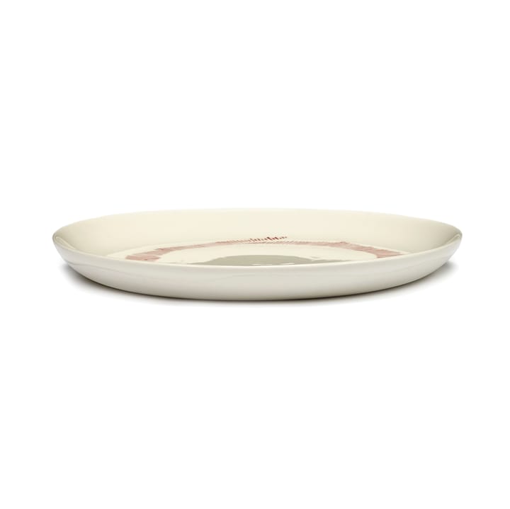 Ottolenghi Feast Teller S Ø19 cm 2er Pack, White stripes-red Serax