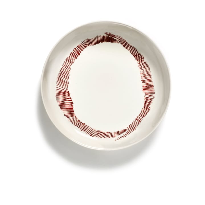 Ottolenghi Feast tiefer Teller Ø22 cm 2er Pack, White stripes-red Serax