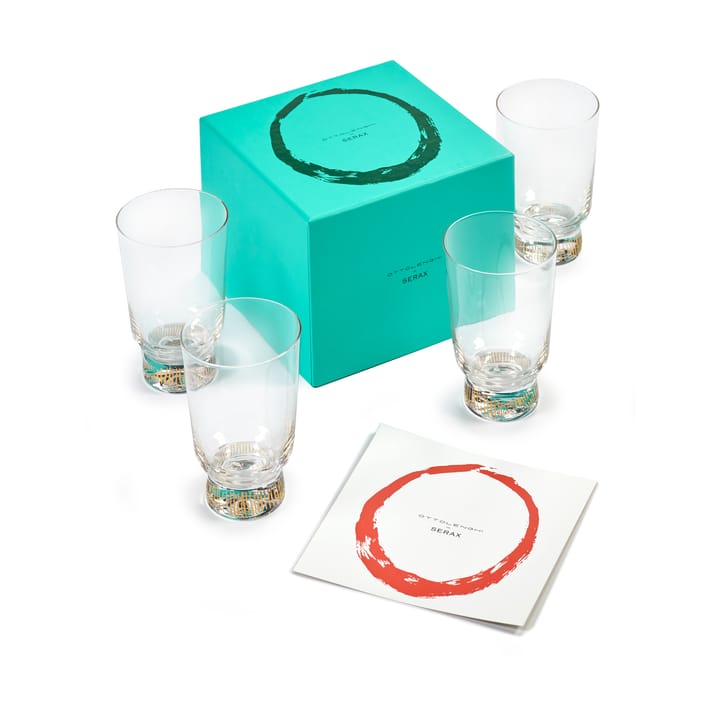 Ottolenghi Feast Wasserglas 33 cl 4er Pack, Stripes gold Serax