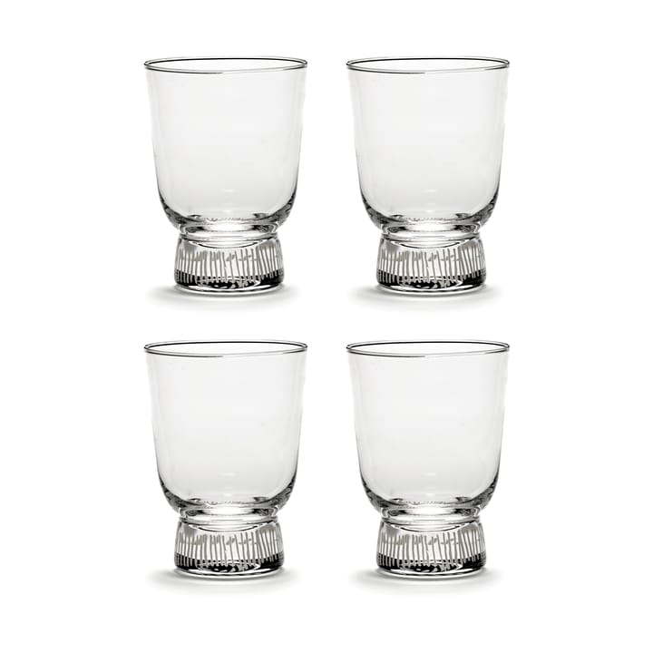 Ottolenghi Feast Wasserglas 33 cl 4er Pack - Stripes sandblasted - Serax