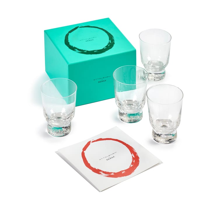 Ottolenghi Feast Wasserglas 33 cl 4er Pack, Stripes sandblasted Serax