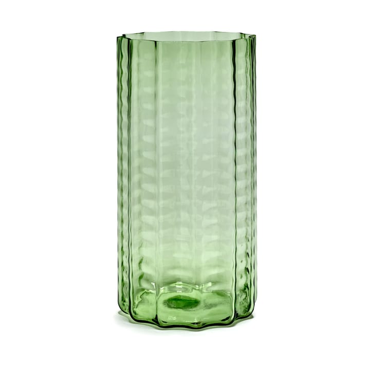 Waves 03 Vase 35 cm - Green-clear - Serax