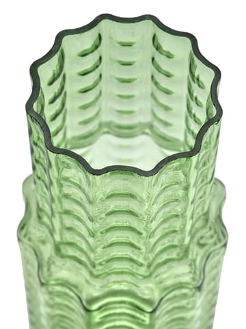 Waves 05 Vase Ø16x35 cm - Green-clear - Serax