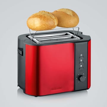 Severin AT 2217 Toaster 2 Scheiben - Schwarz-Rot Metallic - Severin