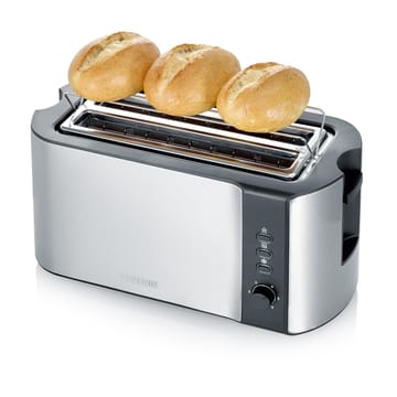 Severin AT 2590 Toaster für 4 Scheiben - Stahl gebürstet-schwarz - Severin