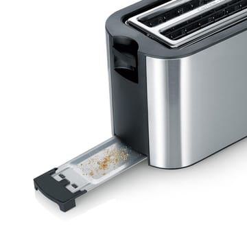 Severin AT 2590 Toaster für 4 Scheiben - Stahl gebürstet-schwarz - Severin