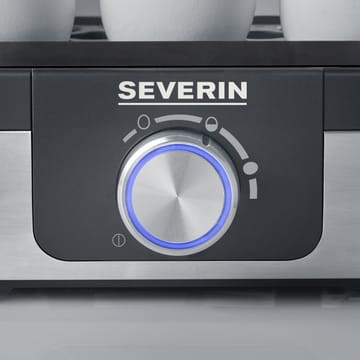 Severin EK 3163 Premium Eierkocher für 1-3 Eier - Schwarz-Silber - Severin