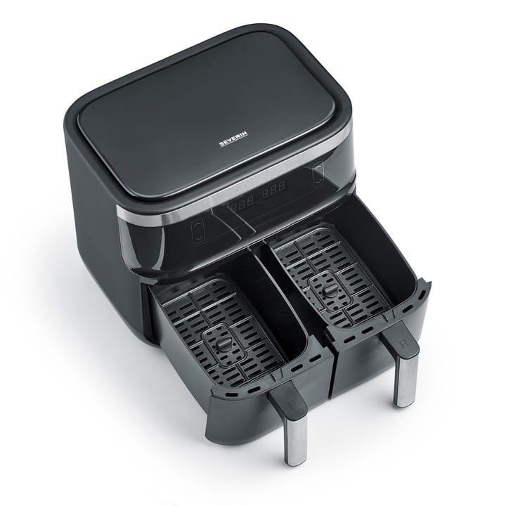 Severin FR 2453 Airfryer Doppel 2x4 L, Schwarz Severin