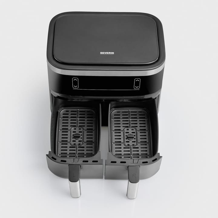 Severin FR 2453 Airfryer Doppel 2x4 L, Schwarz Severin